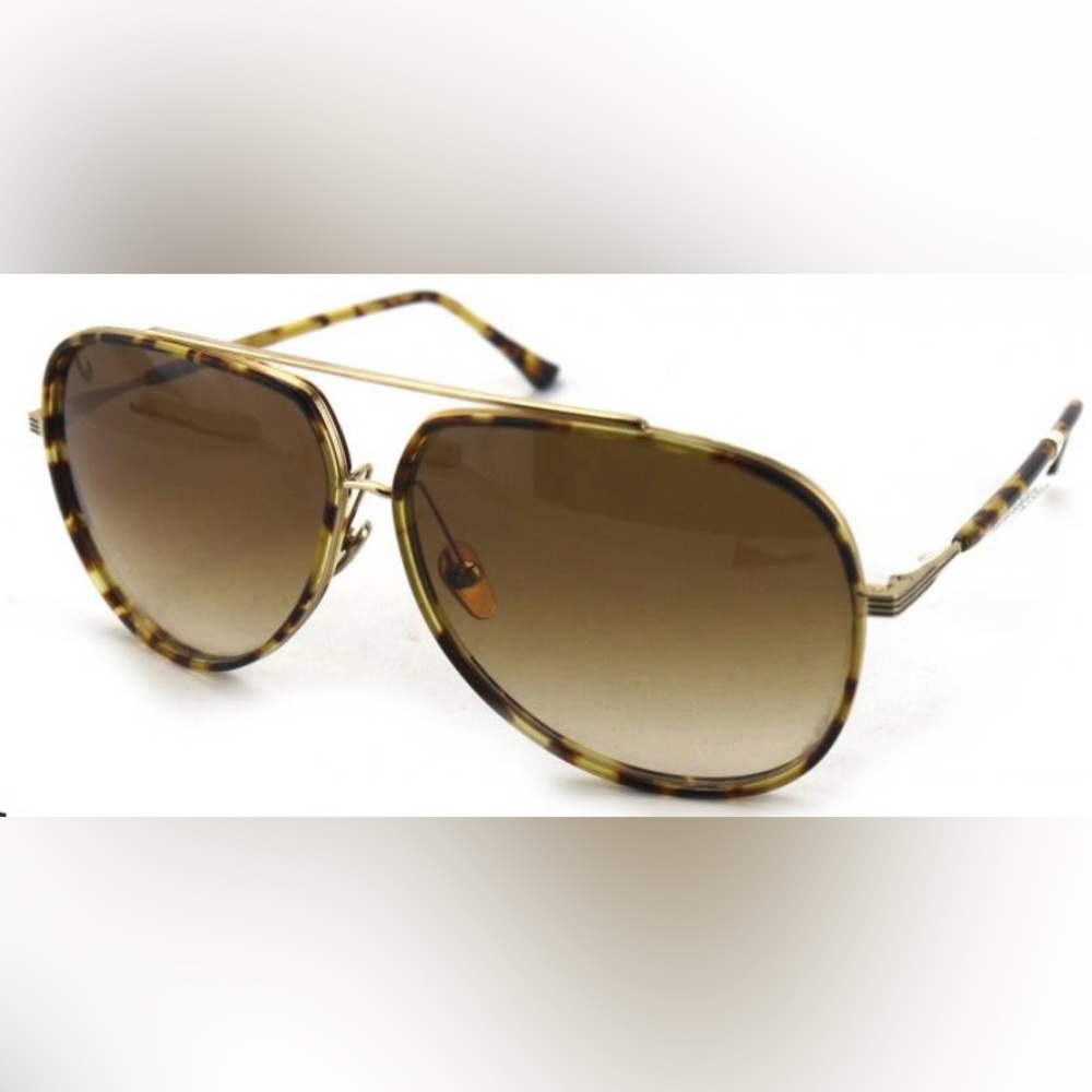Dita “Condor Two” Tortoise Shell Aviator Sunglass… - image 2